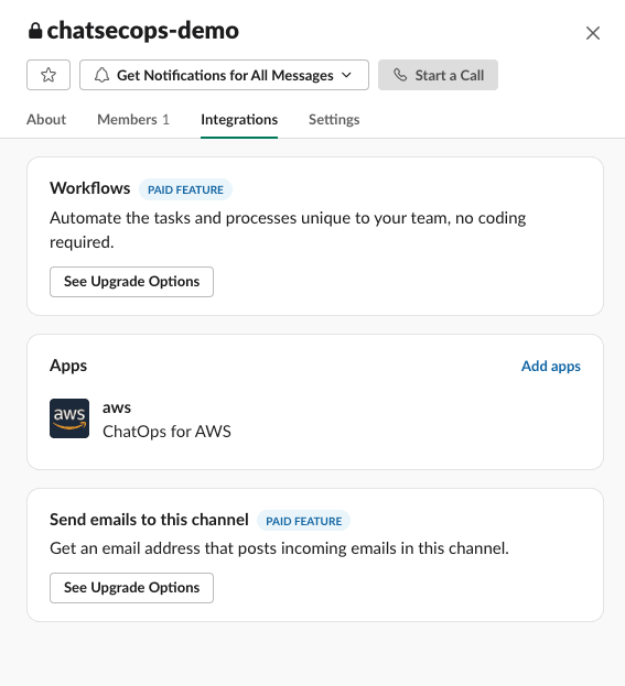 Slack integration with AWS chatbot -2