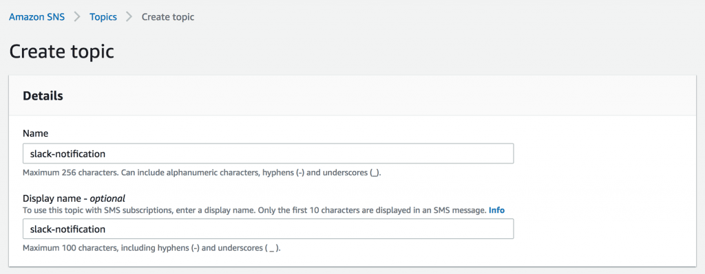 Slack integration with AWS chatbot -3