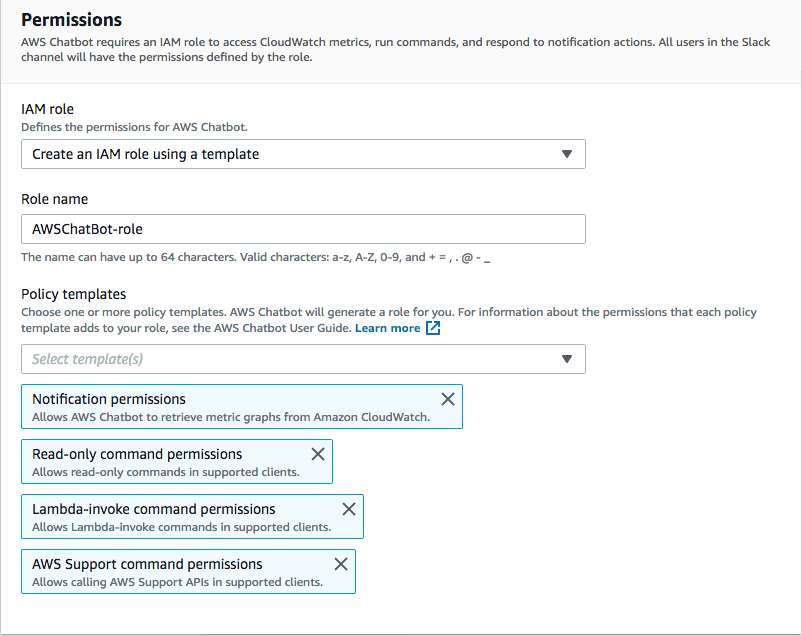 Slack integration with AWS chatbot -8